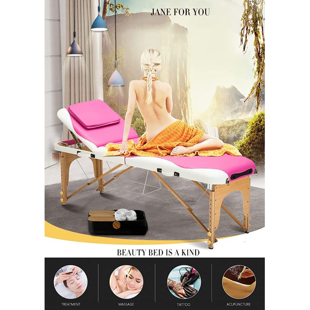 Beauty Salon Foldable Adjustable Massage Table Spa Bed